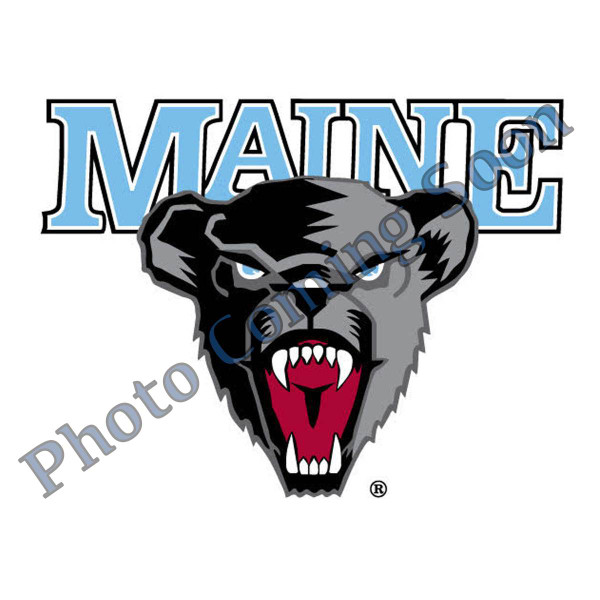 Beanie Grey/Black Maine Bearface Over Football
